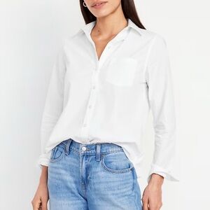 NWT Old Navy White Classic Button-Down Shirt XL
